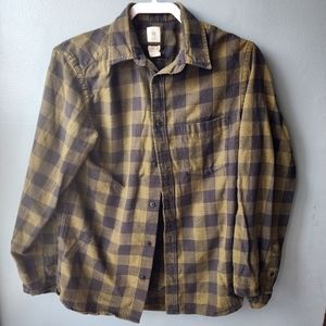 H&M Green Brown Flannel Men Small